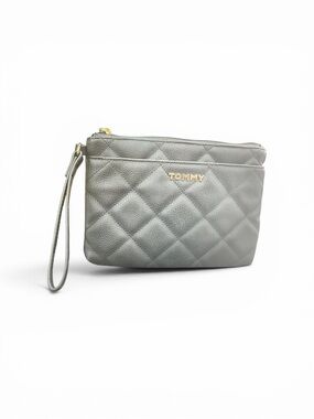 Quilted Grey Wristlet Clutch